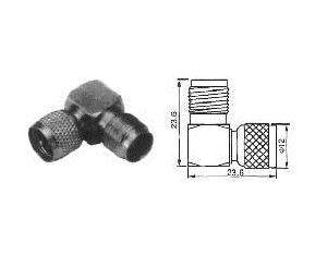 CQ-8483 RIGHT ANGLE MINI UHF MALE TO TNC FEMALE