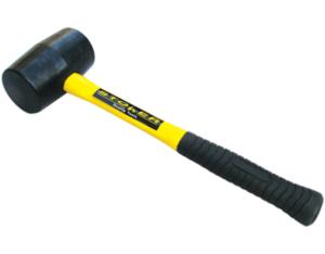 RUBBER MALLET W/FIBERGLASS HANDLE RUBBER GRIP