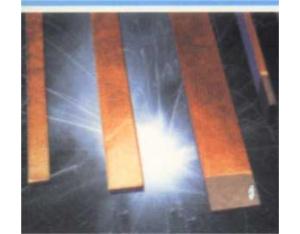 Copper-Coated Carbon Electrodes