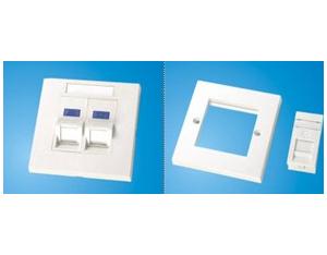 FACE PLATE &SURFACE MOUNT BOX WITH KEYSTONE JACK