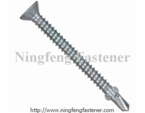 FLAT HEAD SELF-DRILLING SCREW WITH WING