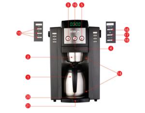 BEAN-TO-CUP COFFEE MAKER HGB-12B