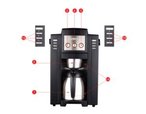 BEAN-TO-CUP COFFEE MAKER HGB-8A