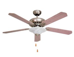 Gold mounted ceiling fan