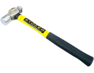 BALL PEIN HAMMER W/FIBERGLASS HANDLE RUBBER GRIP