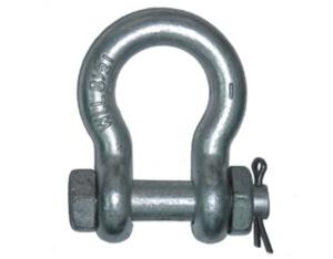 Hot dip galv.Drop forged safety pin anchor shackles conform to federal spec.RR-C-271D type