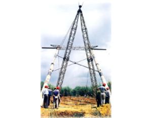 The 220000 transmission line is the use of mechanical vertical rod
