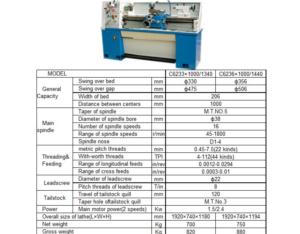 Precision Gearhead Lathe C62331000(1340) C62361000(1440)