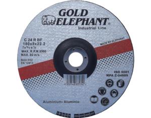 Gold Elephant 7 inch grinding disc for aluminum and non-ferrous metals cutting.