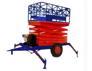 Two tractor hydraulic lift platform