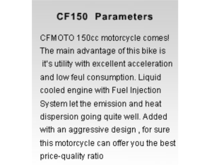 CF150 Motorcycle