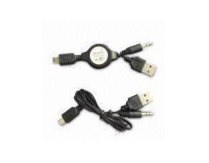 USB charging transmission double retractable line