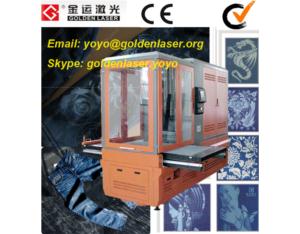 High Speed Laser Machine Engraving Jeans