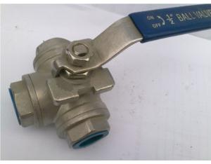 3Ways Stainless Steel Ballvalve with Female Threaded Ending