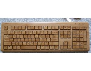 Eco-friendly natural bamboo wireless keyboard with 108 keys (Korea)
