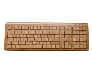 Radiation proof nature green bamboo keyboard with 108 keys (Arabic)