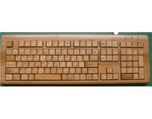 Eco-friendly natural bamboo wireless keyboard with 108 keys (Japan)