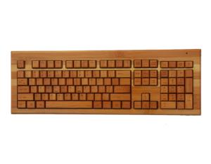 Eco-friendly natural bamboo wireless keyboard with 108 keys( English)