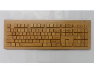 Eco-friendly natural bamboo wireless keyboard with 108 keys( English)
