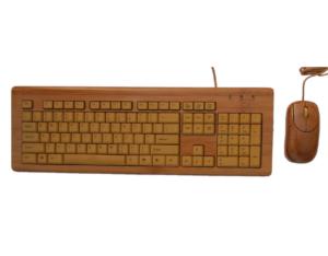 full natural bamboo 104 keys wired bamboo keyboard and mouse