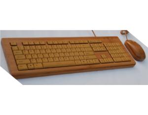 full natural bamboo 104 keys wired bamboo keyboard and mouse