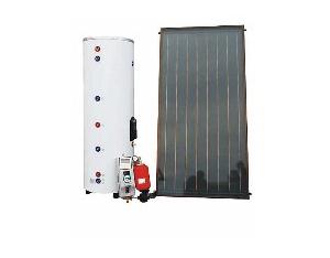 Flat panel solar split water heating systems