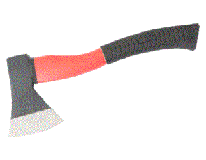 Semi plastic coated fiber handle axe