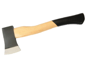 Hardwood handle axe