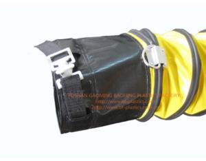 PVC flexible ventilation ducting with black sleeve and buckle