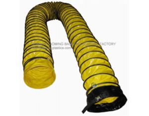 PVC flexible ventilation ducting with black sleeve and buckle