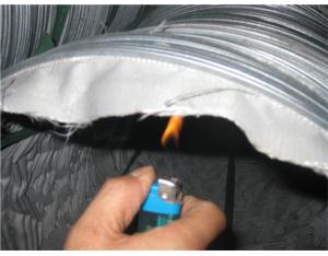 Grey fiber glass heat resistant flexible duct