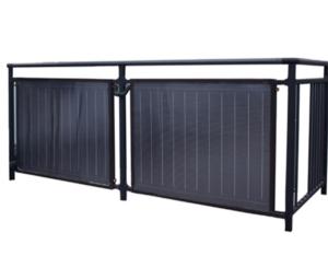 Balcony railings flat solar water heater