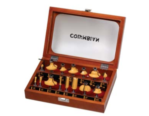 16pcs router bits in wooden case