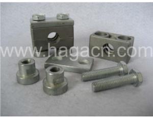 Aluminium and plastic hydraulic pipe clamps