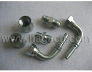 Carbon steel hydraulic hose fitting and adapter