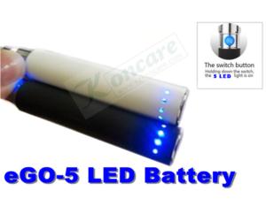 650mah / 900mah / 1100mah Huge vaper Ego-5 LED Ego E-Cig battery