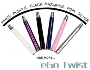 EGO-C twist electronic cigarette with adjustable voltage at the battery bottom