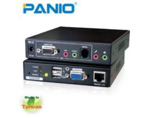 PANIO KV300AM CAT5 KVM Extender Switch with Audio, Mic& RS-232 300m