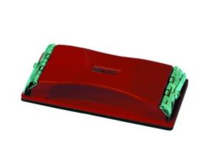 Red plastic sanding block