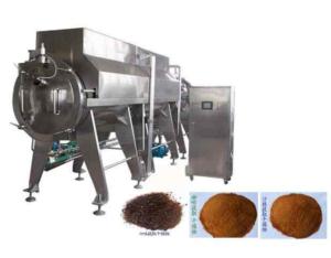 Continuous microwave vacuum drying machine