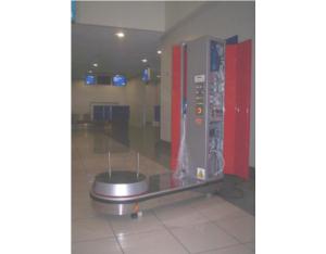 Automatic airport luggage wrapping machine