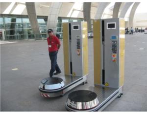 Automatic airport luggage wrapping machine