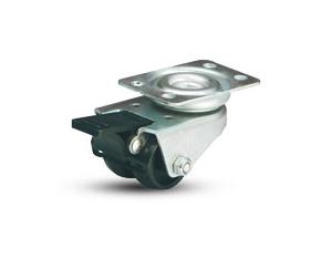 Swivel plate with brake caster
