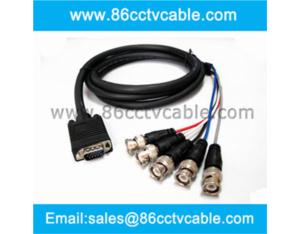 HD15 to 5 BNC cable, Audio Video Cable, AV cable