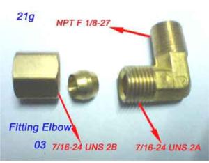 1/4Tube Compression brass x1/8-27 Male Pipe
