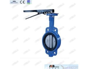 Cast iron wafer butterfly valve