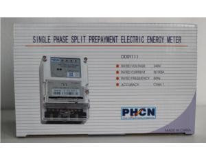 single phase split prepaid electric energy meter