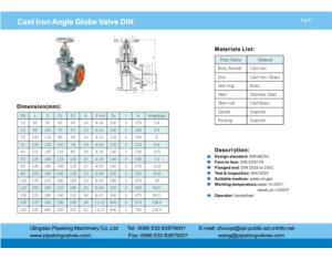 cast iron  angle globe valve DIN