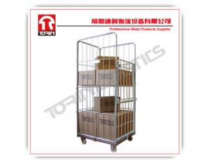 Industrial metal steel wire mesh cargo storage roll container