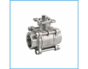 High mounting pad 3pc ball valve